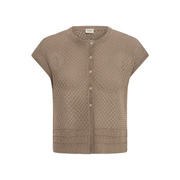 Fransa strikket cardigan i sandfarve