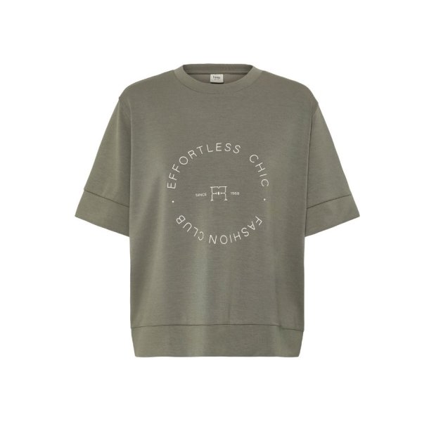 Fransa olivengr�n T-shirt med print