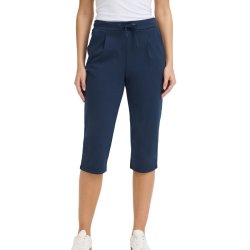 Fransa capri bukser i navy med elastisk talje og bindeb�nd