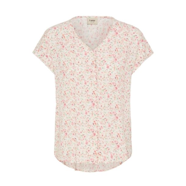 Fransa bluse med sm�blomstret print