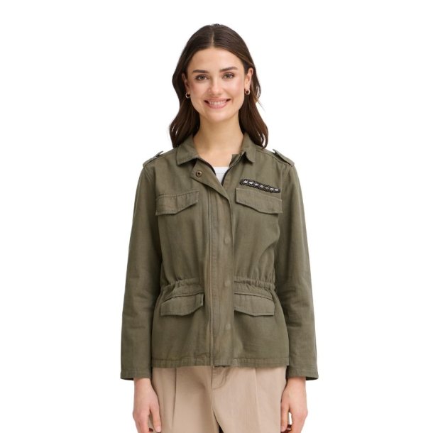 Fransa army gr�n bomuldsjakke med lommer