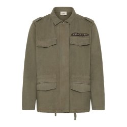 Fransa army gr�n bomuldsjakke med lommer