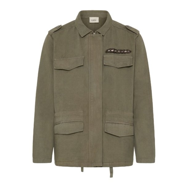 Fransa army gr�n bomuldsjakke med lommer
