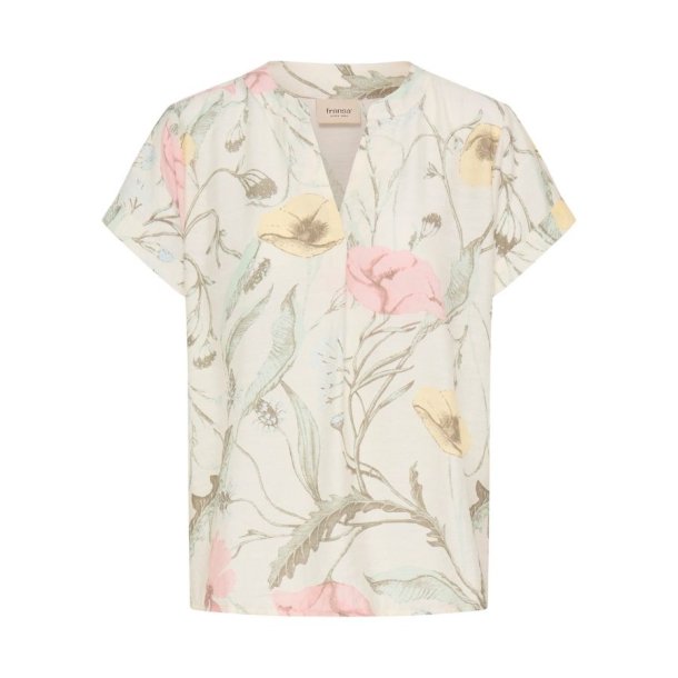 Fransa bluse med blomsterprint i pastel