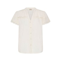 Fransa bluse med blonde og broderi