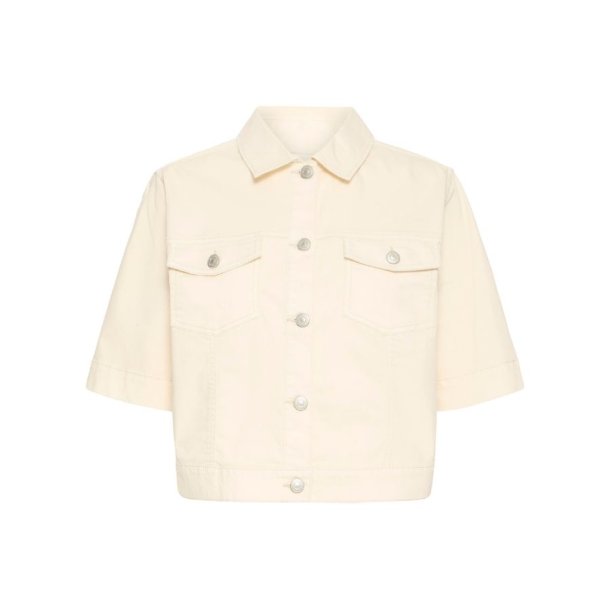 Fransa creme jakke med korte �rmer
