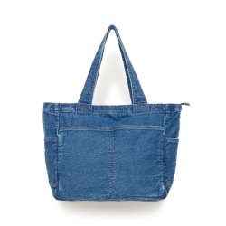 Fransa denim shopper taske i bomuld