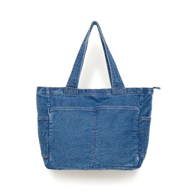 Fransa denim shopper taske i bomuld
