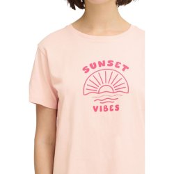 Fransa lyser�d T-shirt med Sunset Vibes-print.