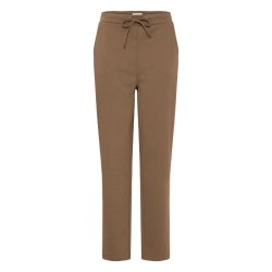 Brune Fransa bukser med elastisk talje og bindeb�nd