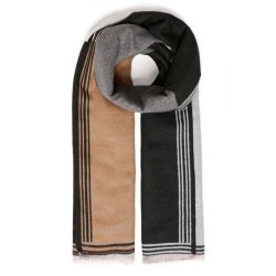 Fransa t�rkl�de i camel, gr�, sort og creme med grafisk m�nster
