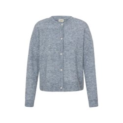 Fransa lysebl� cardigan med dekorative knapper