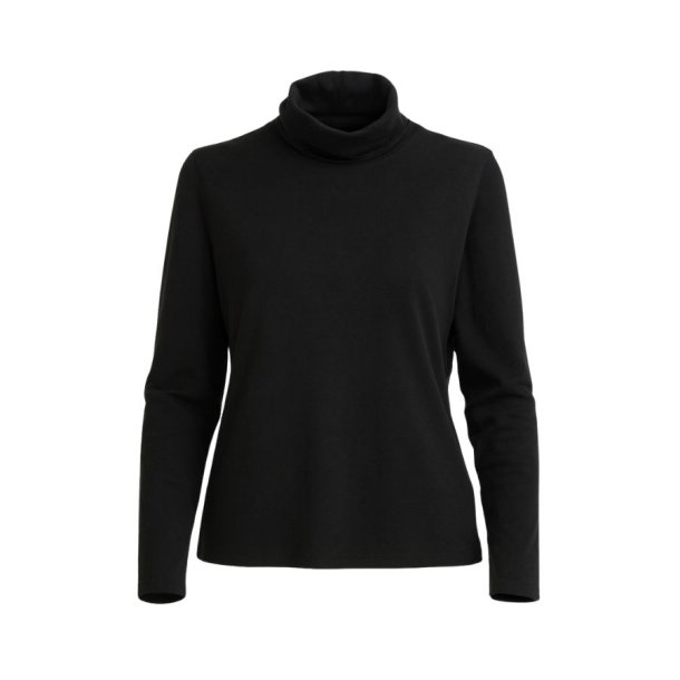 Sort rullekravebluse fra Lea & Luc