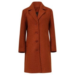 Smashed Lemon cognacfarvet Boucl Frakke