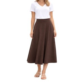 Soulmate brun nederdel i A-form