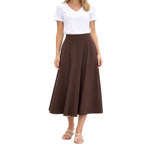 Soulmate brun nederdel i A-form