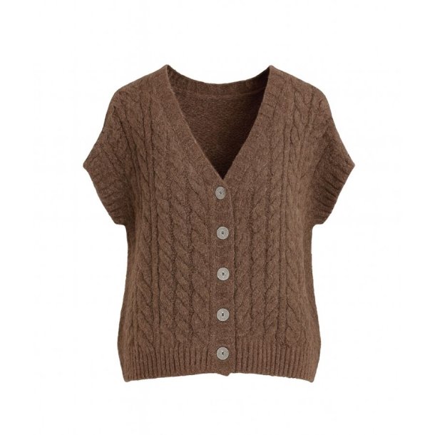 Brunmeleret Lea & Luc kabelstrikket vest