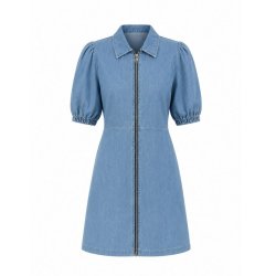 Lea &amp; Luc Denimkjole med lynl�s � One Size