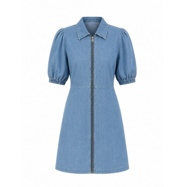 Lea &amp; Luc Denimkjole med lynl�s � One Size