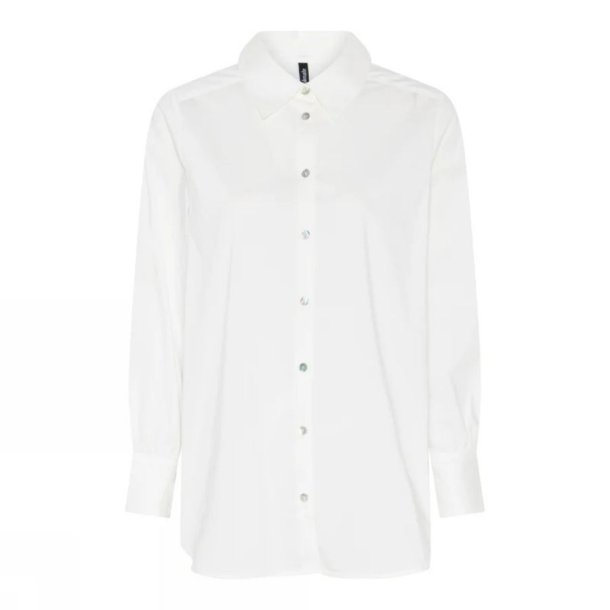 hvid soulmate skjorte med blondedetalje ryg