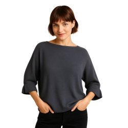 Mrkegr Lea & Luc strik med rynkede rmer