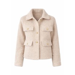 Est�e Brown jakke i beige med struktureret overflade &ndash; damemode fra Fruens Hus