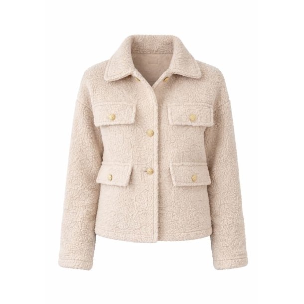 Est�e Brown jakke i beige med struktureret overflade &ndash; damemode fra Fruens Hus