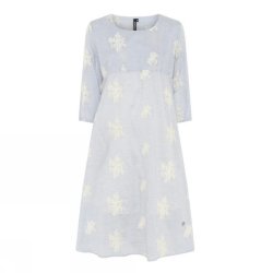 Soulmate Gemma lysebl� kjole i bomuld med diskret m�nster