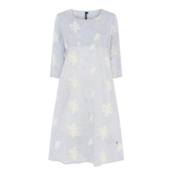 Soulmate Gemma lysebl� kjole i bomuld med diskret m�nster