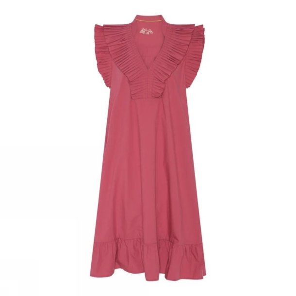 Soulmate Mubbi rosa kjole med fl�ser og V-udsk�ring