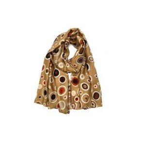 LINETA HH121 t�rkl�de i viskose og bomuld med m�nster &ndash; 90 x 180 cm