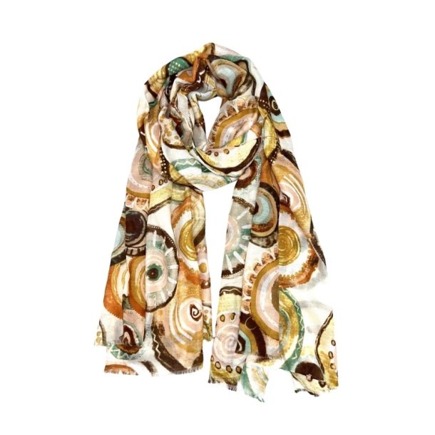 LINETA t�rkl�de i multicolor med grafisk m�nster &ndash; m�l 90 x 180 cm