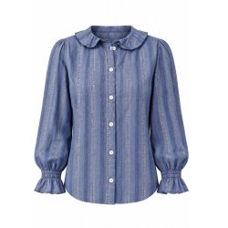 In April 1986 Skjorte � Bl� med feminine detaljer