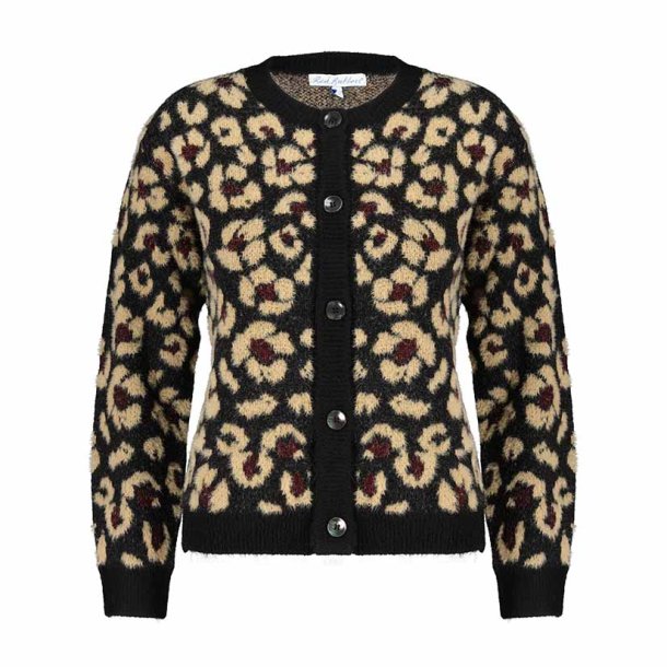 Red Button Leopard Cardigan