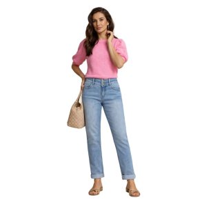 Red Button jeans i lys denim med dobbelte knapper