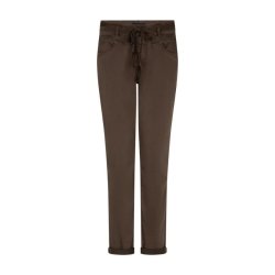 Red Button brune bukser med flettet bindeb�lte &ndash; Mud