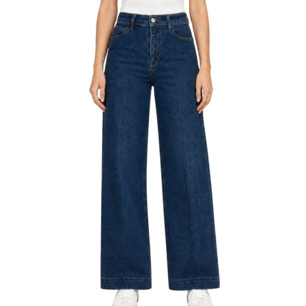 Red Button m�rkebl� damejeans med brede ben SRB5094