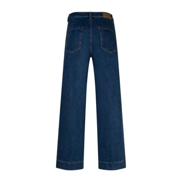 Red Button m�rkebl� damejeans med brede ben SRB5094