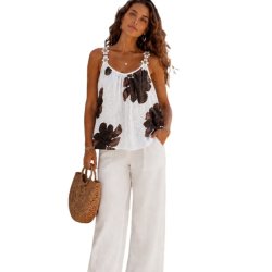 Chana Mod Top med Blomsterprint - One Size