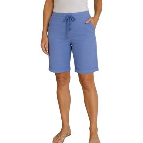 Chana Mod bl� shorts i bomuldsstretch med elastisk talje