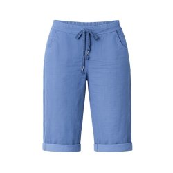 Chana Mod bl� shorts i bomuldsstretch med elastisk talje