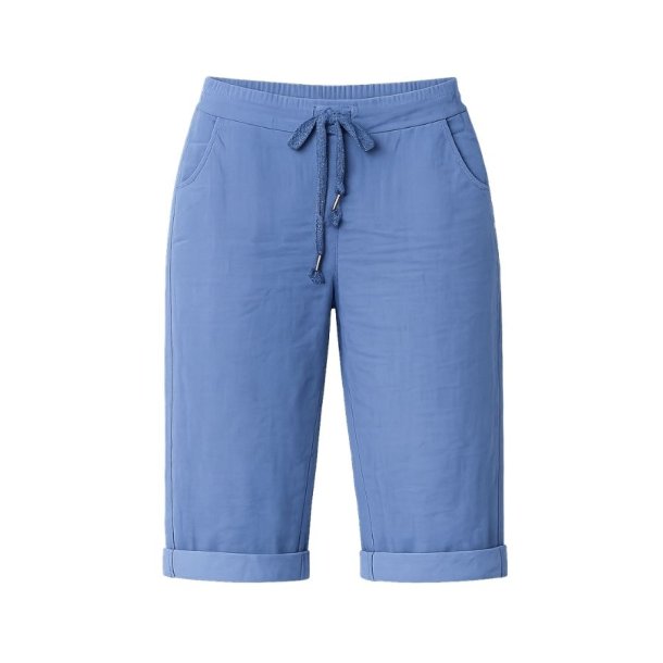 Chana Mod bl� shorts i bomuldsstretch med elastisk talje