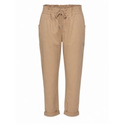 Pomelo Paris camel bukser med elastisk talje og bindeb�nd
