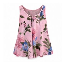 Chana Mod Top med Blomsterprint - One Size