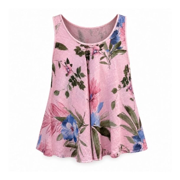 Chana Mod Top med Blomsterprint - One Size