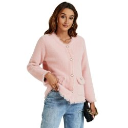 Pink boucl�jakke fra FS Collection FS719