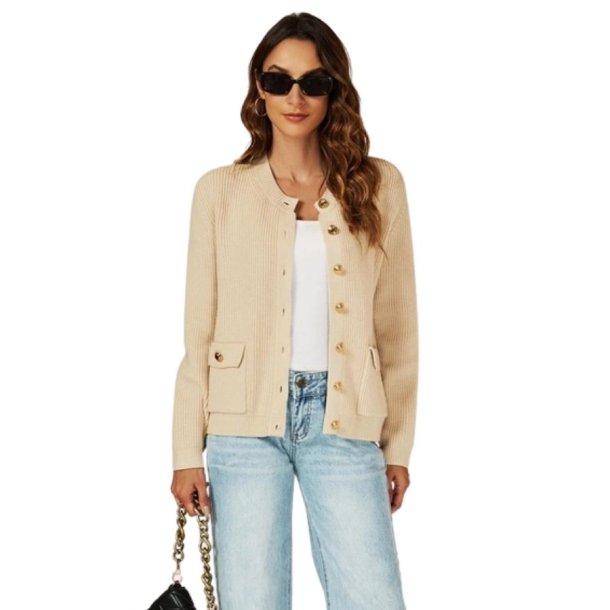 Beige cardigan fra FS Collection FS722
