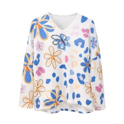 Multifarvet blomsterbluse fra MOOYA