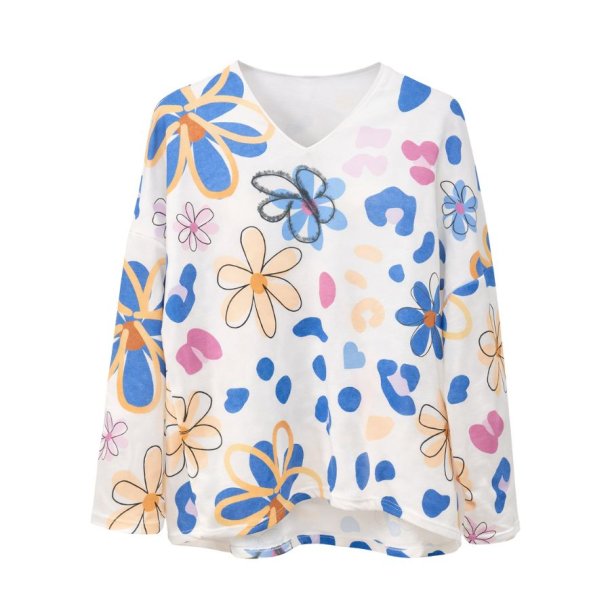 Multifarvet blomsterbluse fra MOOYA